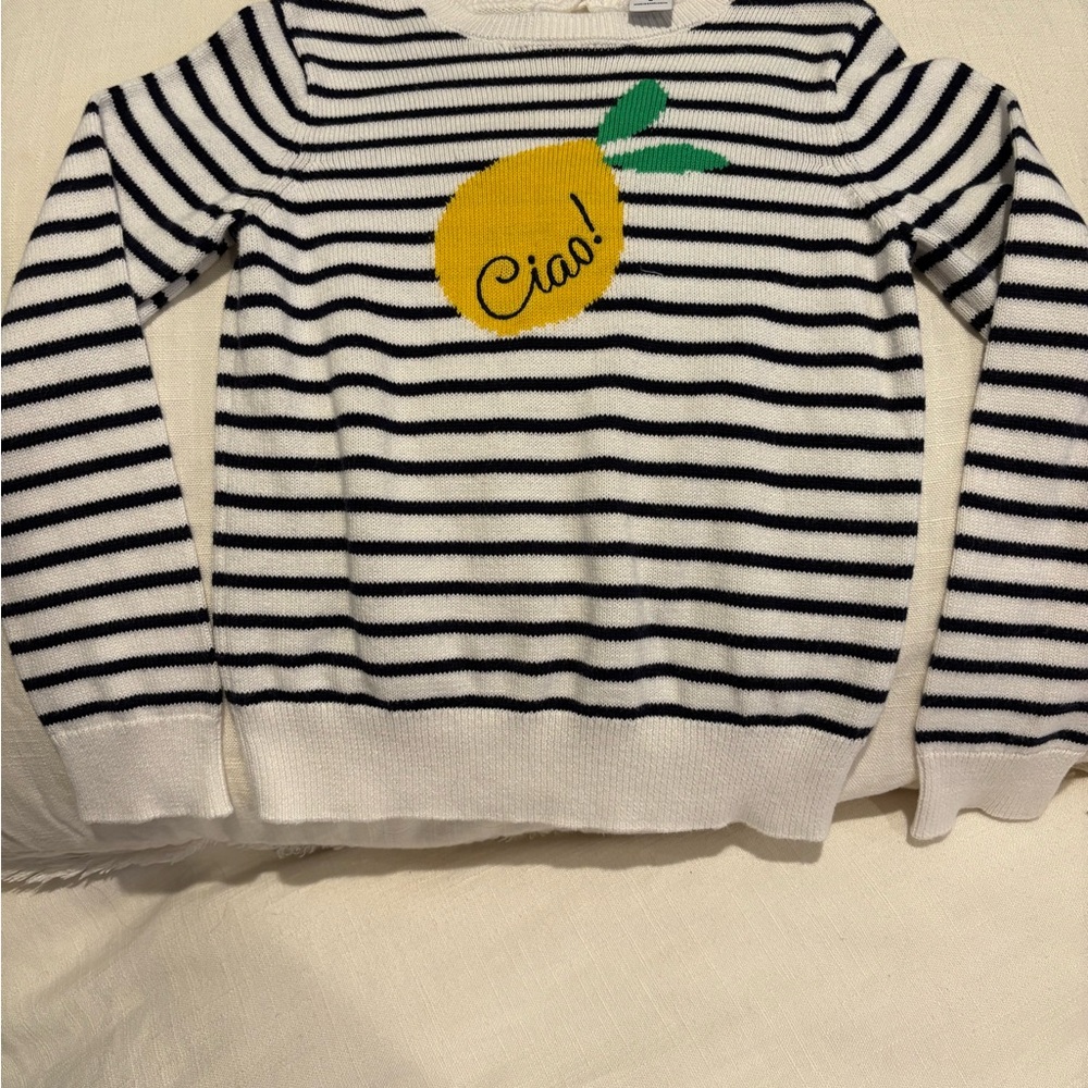 Janie and Jack Navy and White Striped Sweater